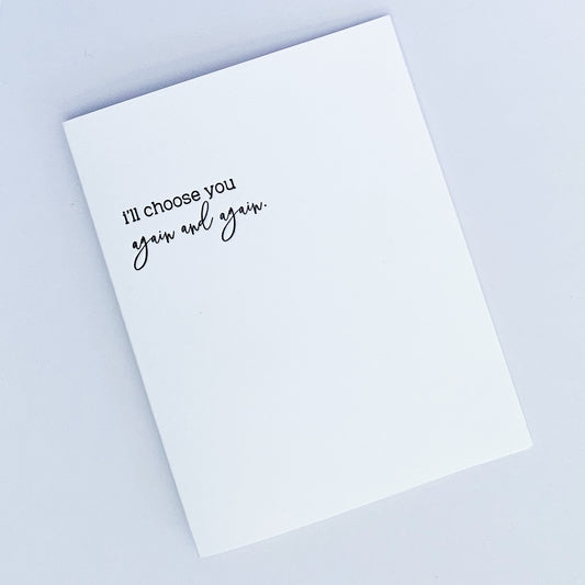 Choose You Letterpress Greeting Card image 1