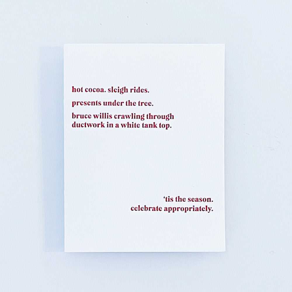 Die Hard Letterpress Greeting Card image 1