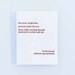 Die Hard Letterpress Greeting Card image 1