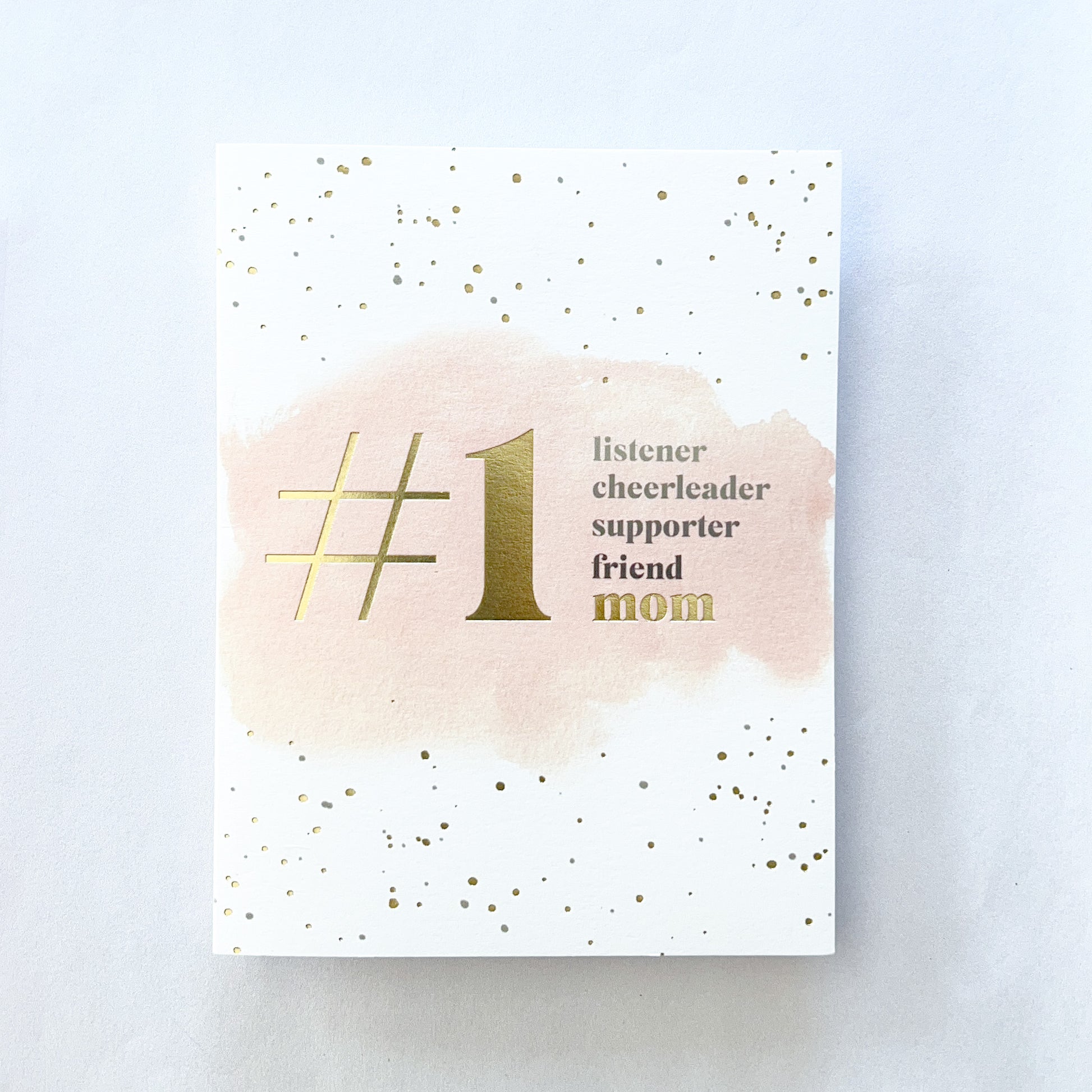 #1 Mom Gold Foil Mother's Day Card image 1