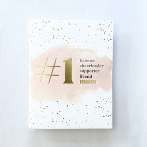#1 Mom Gold Foil Mother's Day Card image 1