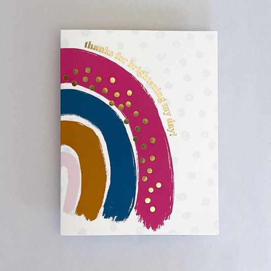 Rainbow Gold Foil Thank You Card image 1