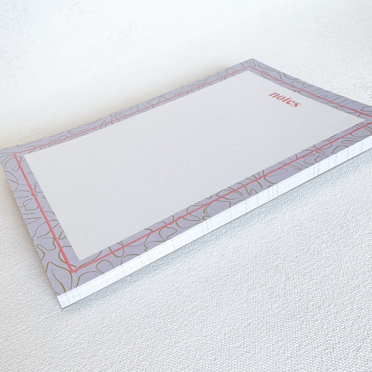 Purple & Green Floral Notepad image 1