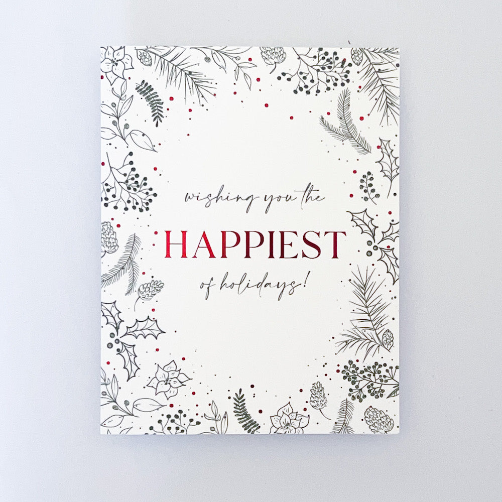 Happiest of Holidays Red Foil Card Set image 1