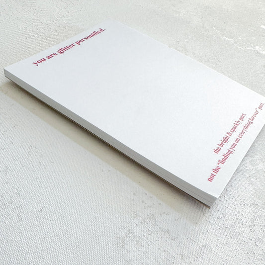Glitter Personified Notepad image 1
