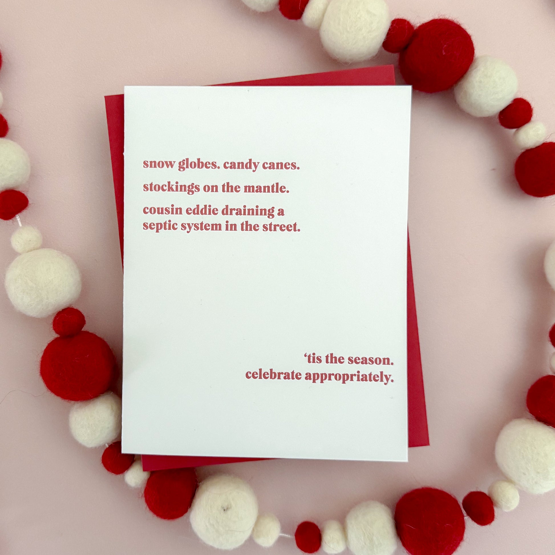 Christmas Vacation Letterpress Greeting Card
