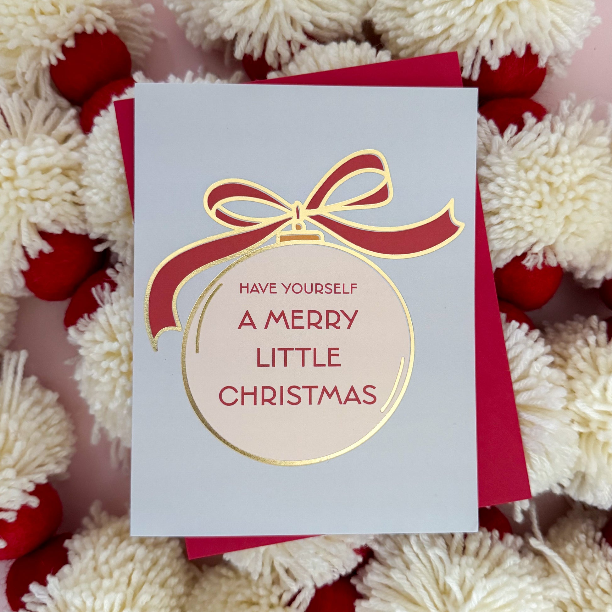 Merry Little Christmas Ornament Holiday Card Set