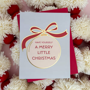 Merry Little Christmas Ornament Holiday Card Set