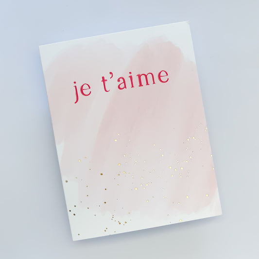 Je T'aime Greeting Card image 1