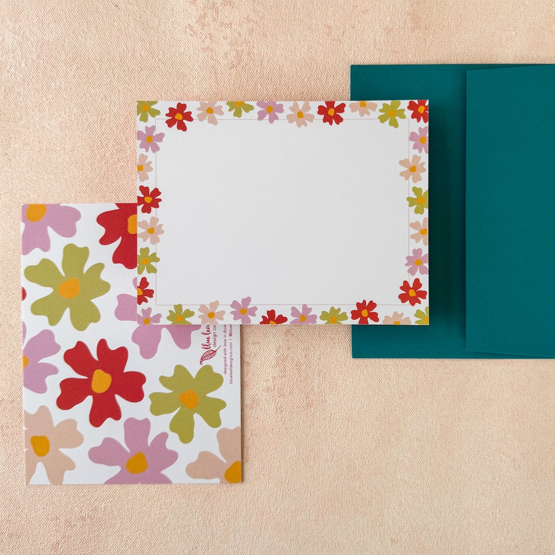 Floral Border Note Cards