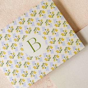 Floral Pattern Initial Note Cards