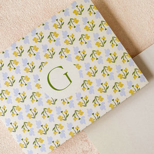 Floral Pattern Initial Note Cards