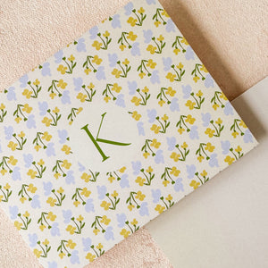 Floral Pattern Initial Note Cards