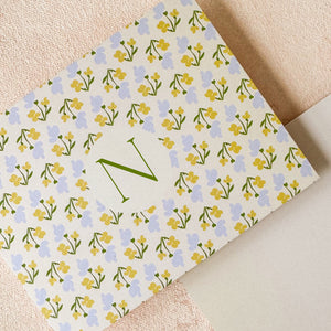 Floral Pattern Initial Note Cards