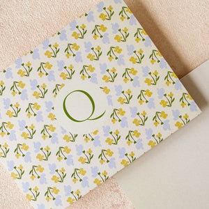 Floral Pattern Initial Note Cards