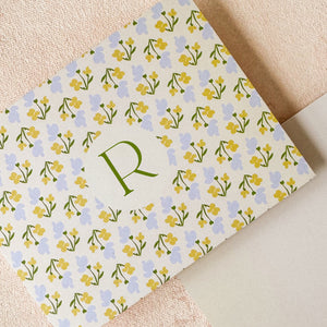 Floral Pattern Initial Note Cards