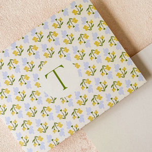 Floral Pattern Initial Note Cards
