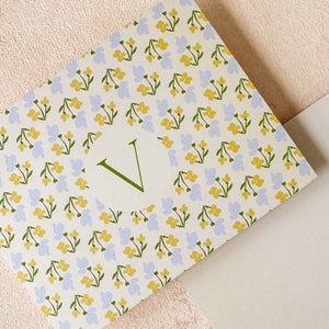 Floral Pattern Initial Note Cards