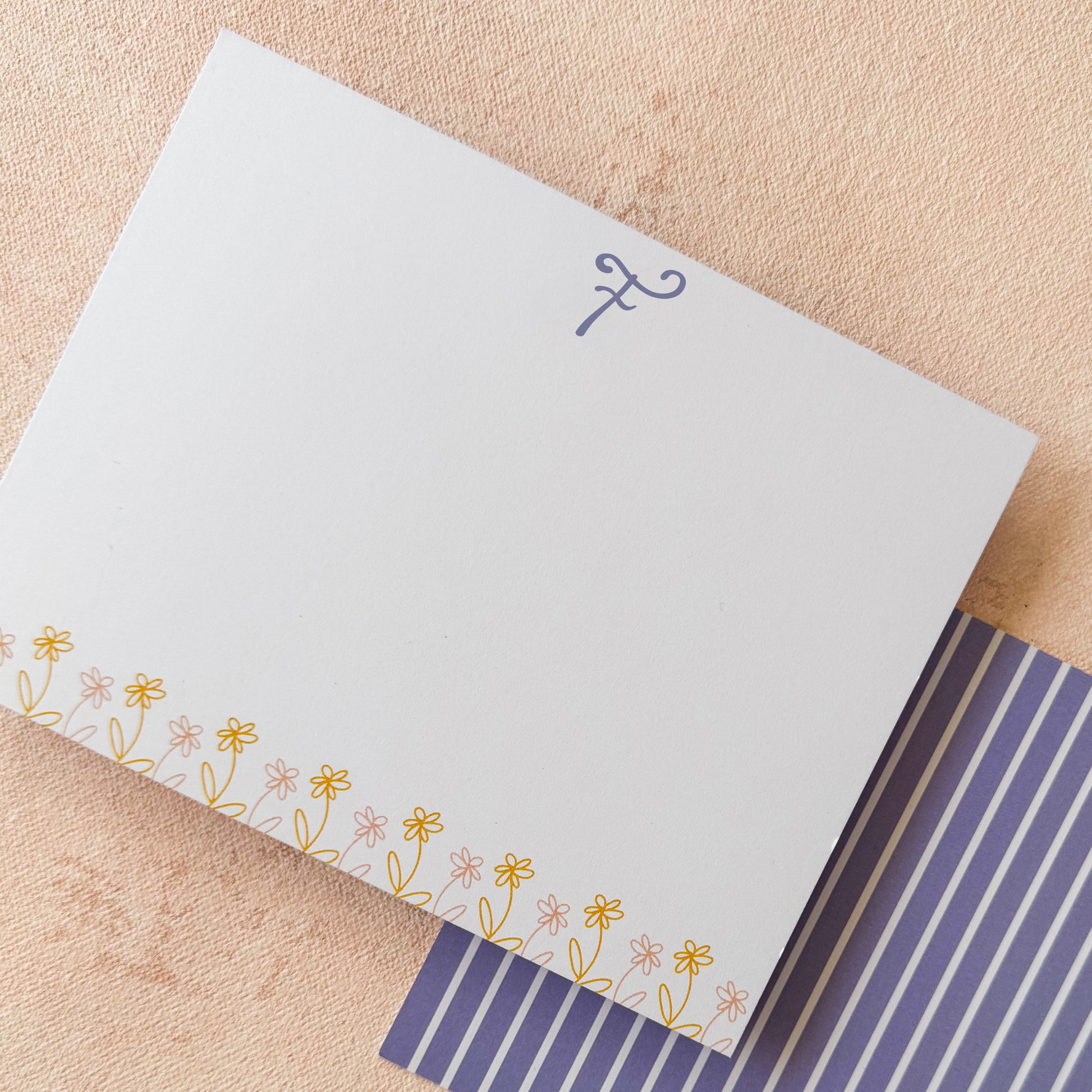 Garden Script Initial Note Cards