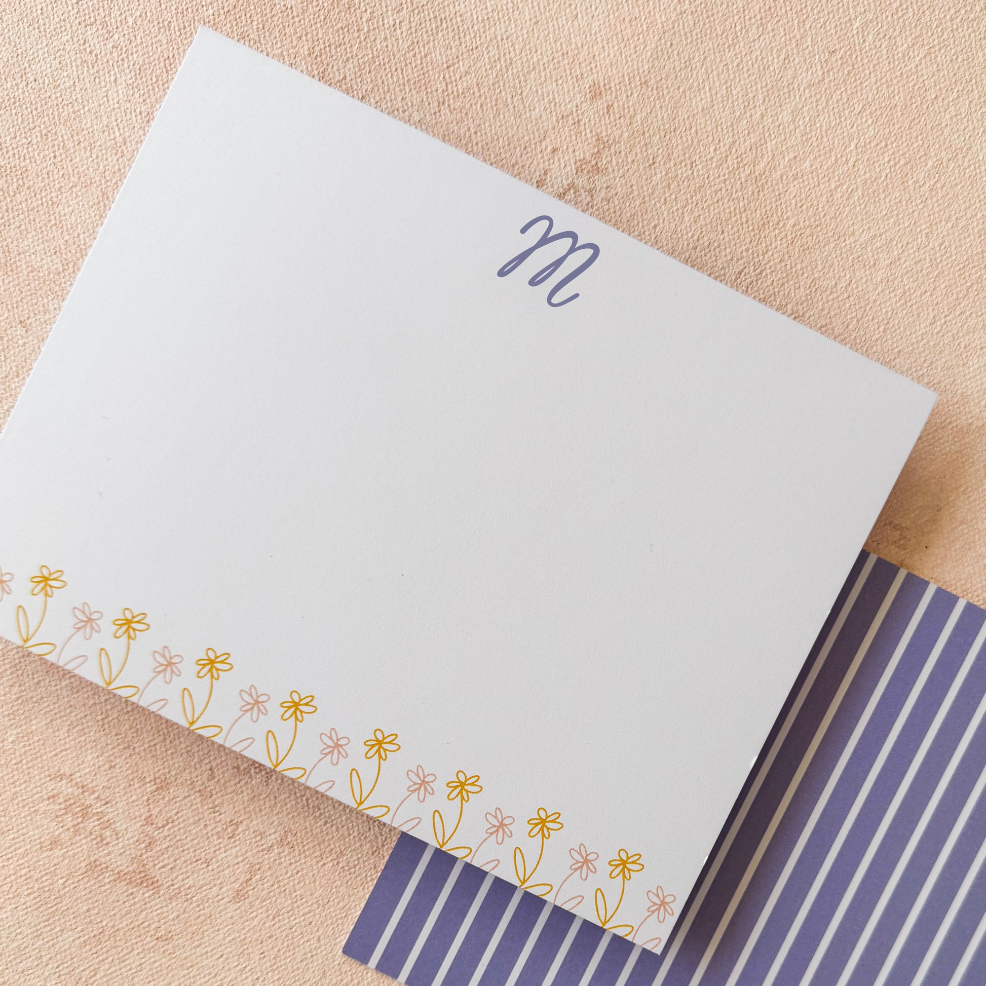 Garden Script Initial Note Cards