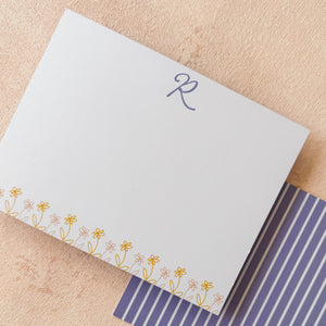 Garden Script Initial Note Cards