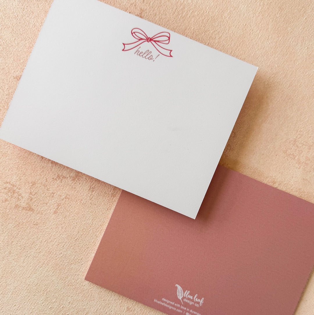 Hello Bow Note Cards