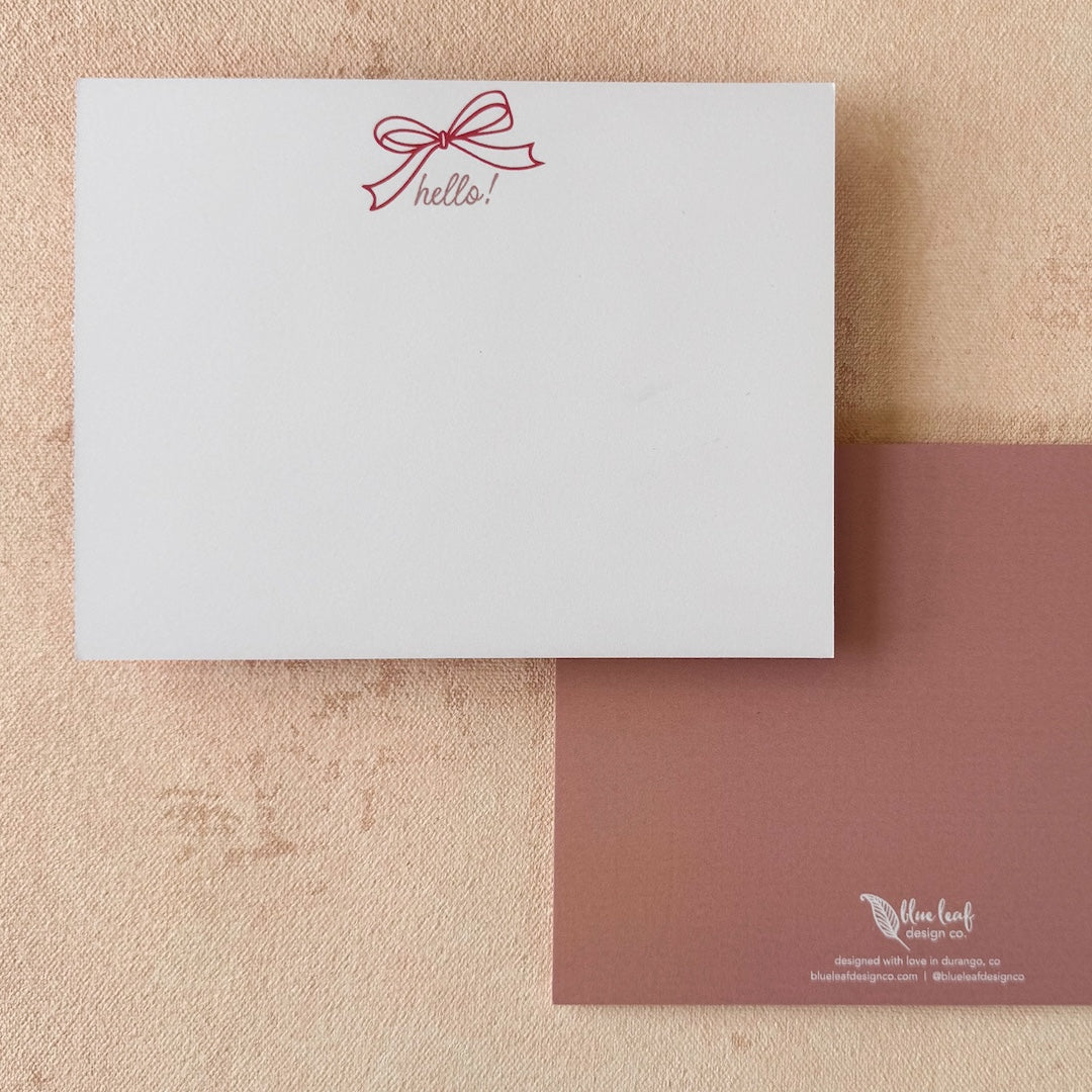 Hello Bow Note Cards