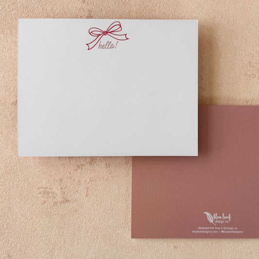 Hello Bow Note Cards