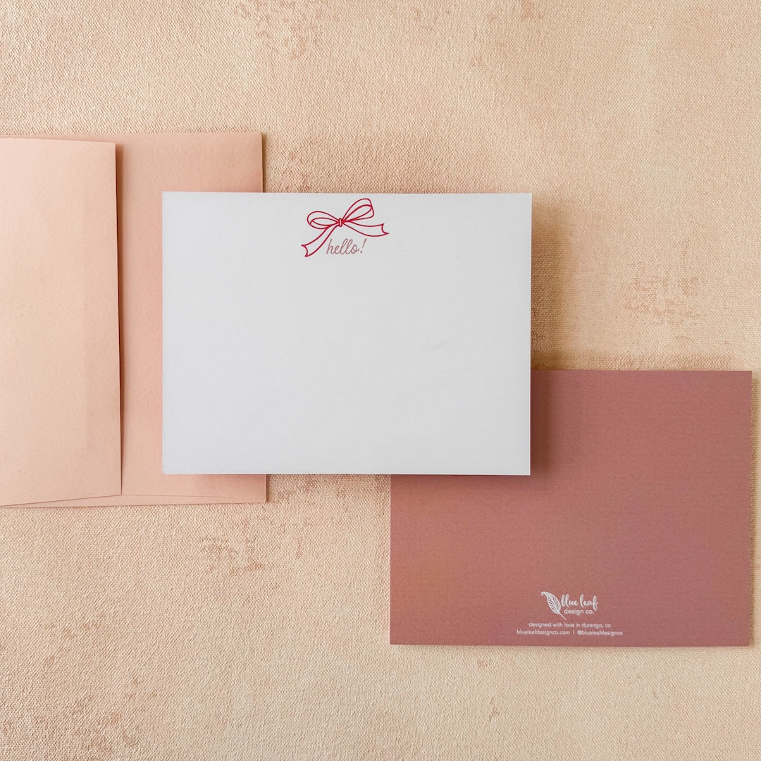 Hello Bow Note Cards
