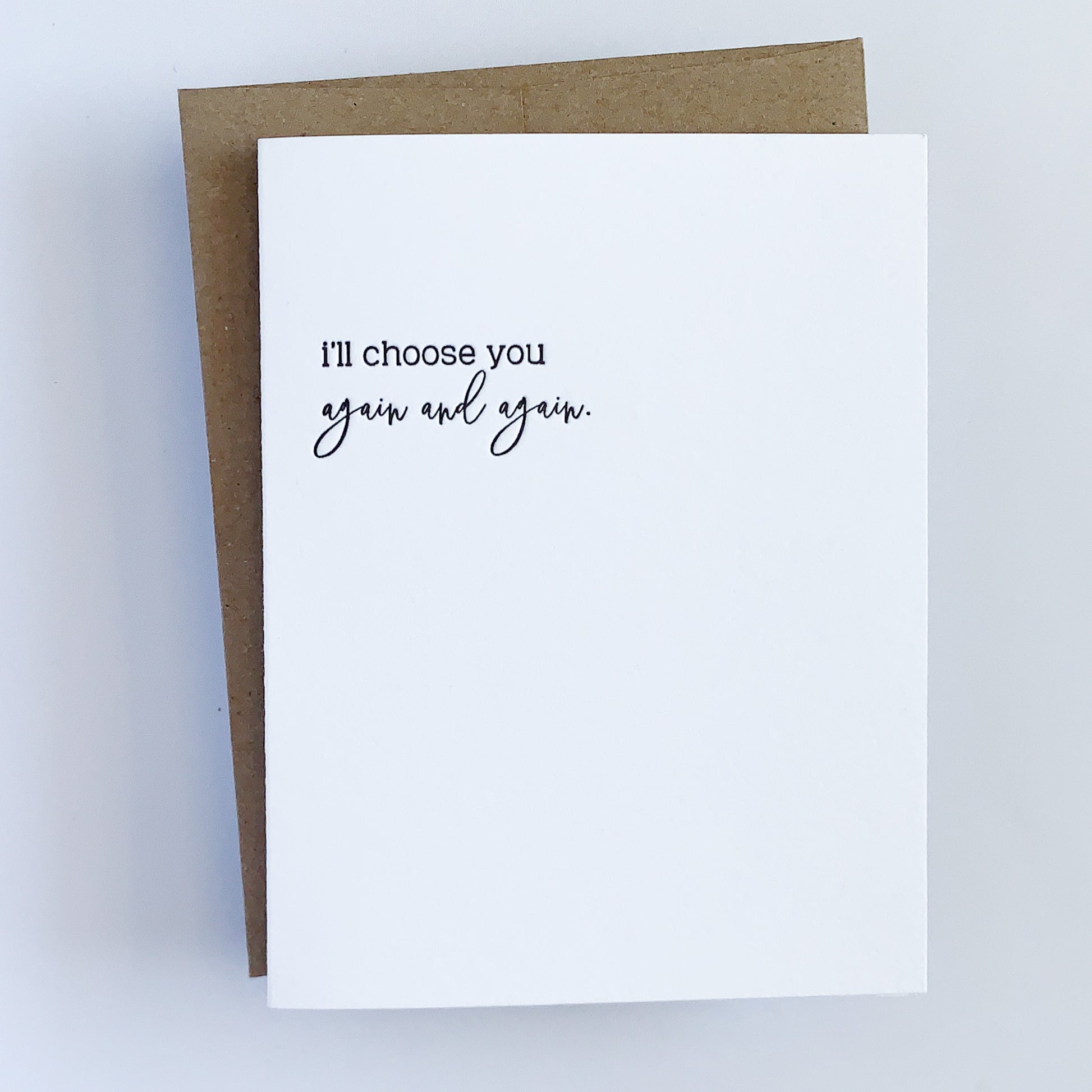 Choose You Letterpress Greeting Card image 0