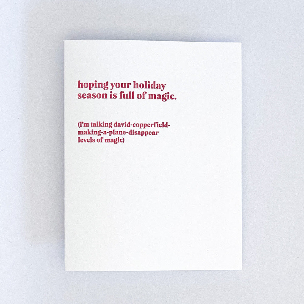 David Copperfield Holiday Letterpress Greeting Card