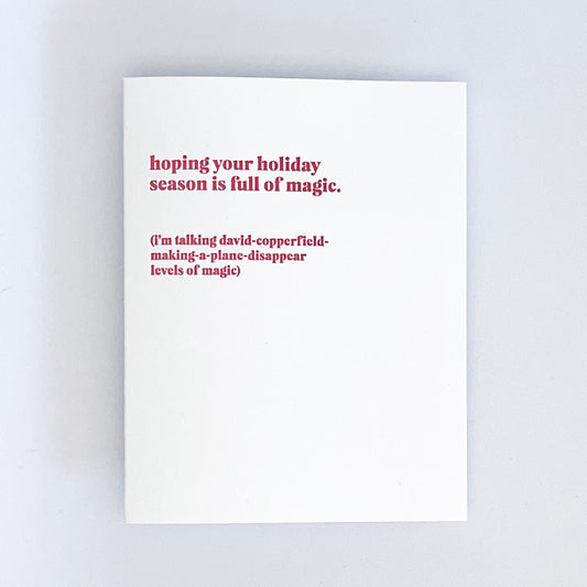 David Copperfield Holiday Letterpress Greeting Card