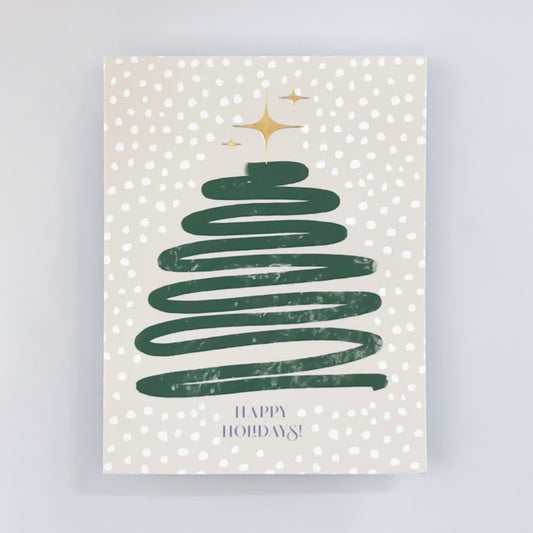 Hand-Drawn Tree Holiday Card Set image 1