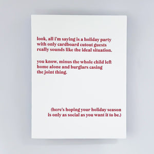 Home Alone Letterpress Greeting Card image 1