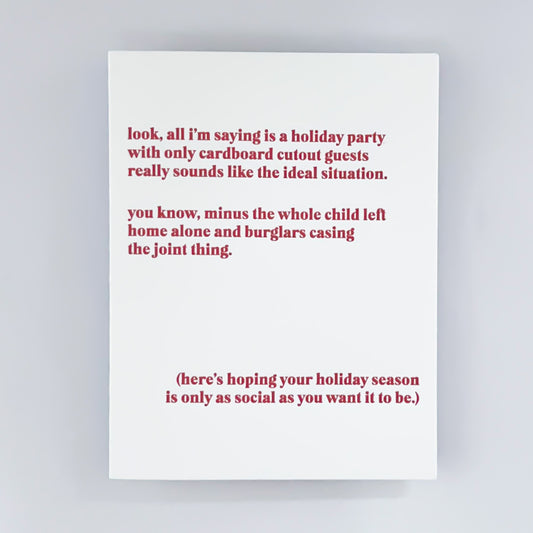 Home Alone Letterpress Greeting Card image 1