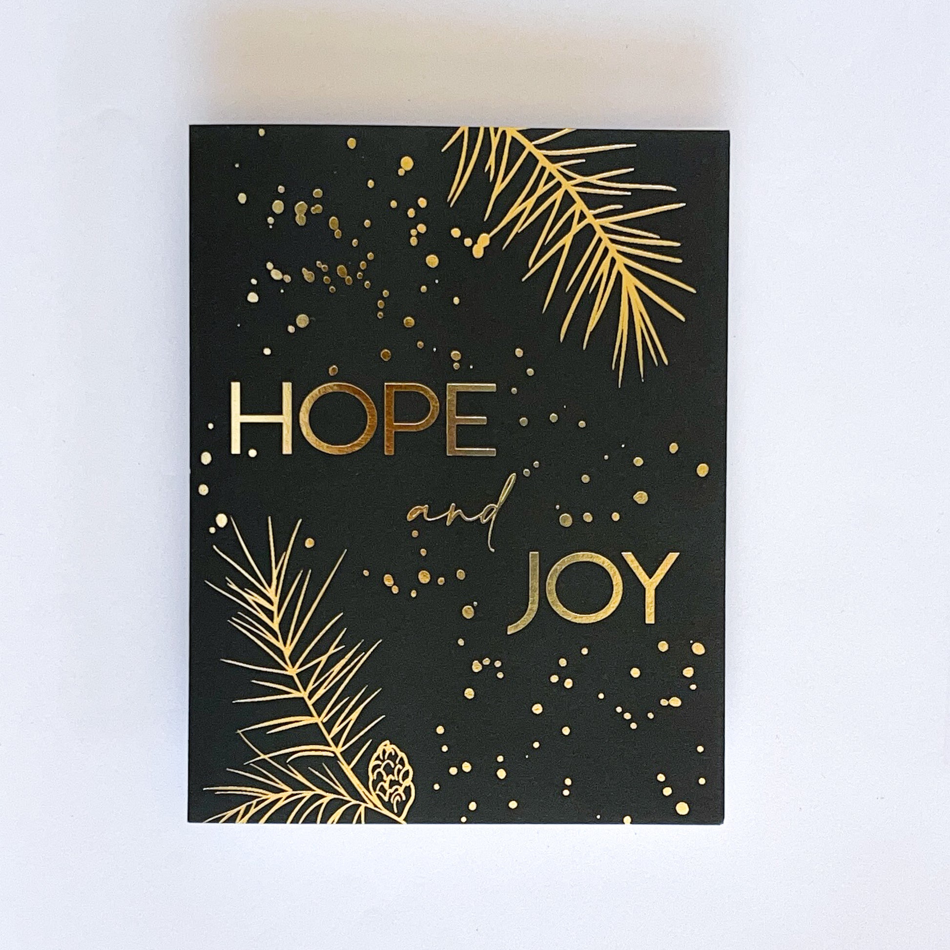 Hope & Joy Gold Foil Holiday Card Set image 1