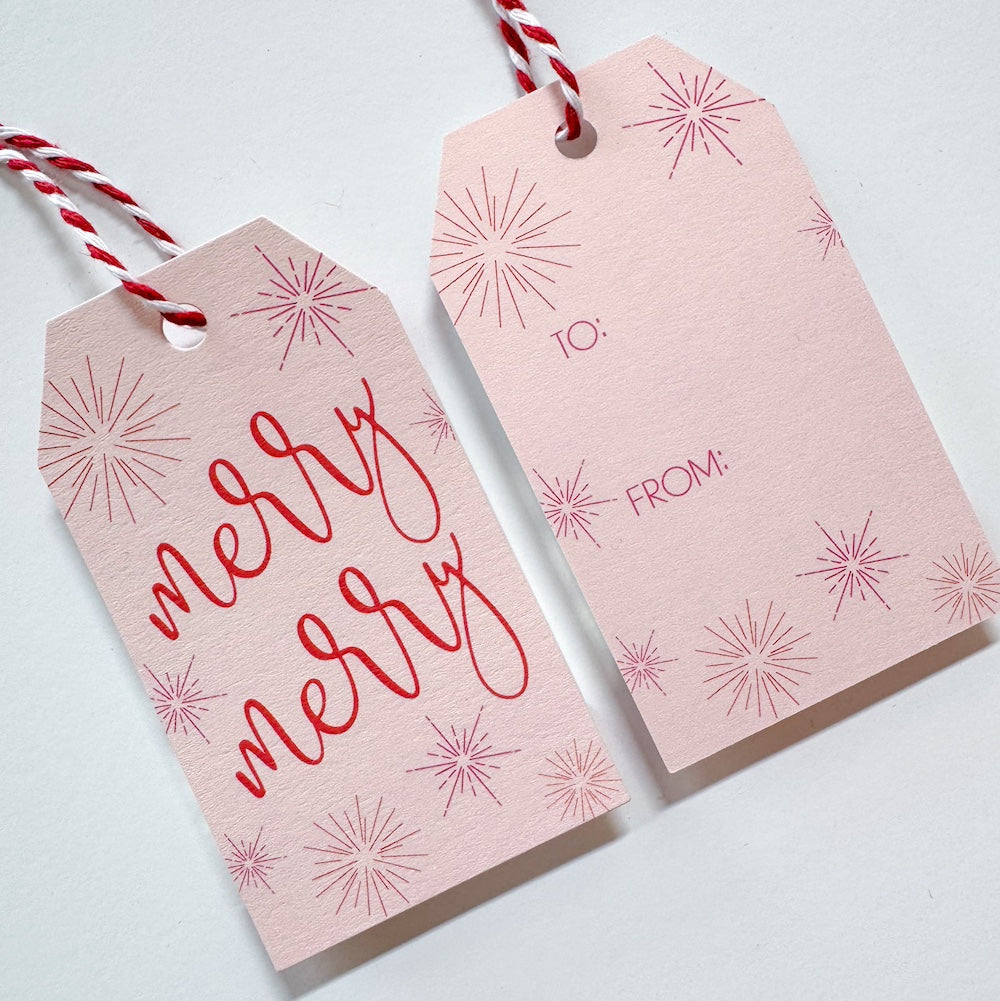 Merry Merry Pink Gift Tags
