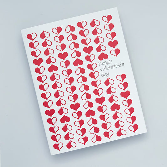 Mod Hearts Valentine Card