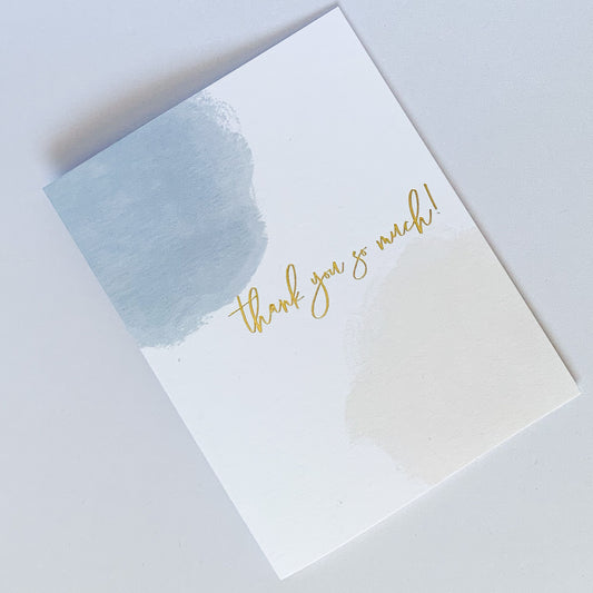 Thank You Watercolor Greeting Card