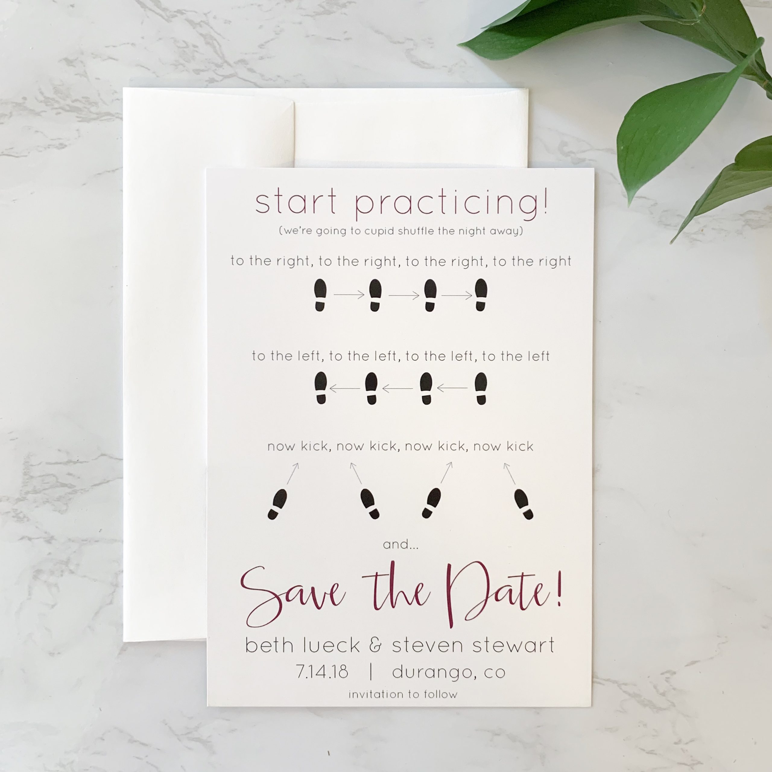 Cupid Shuffle Save the Dates – Blue Leaf Design Co.