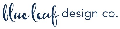 blue leaf design co new web logo